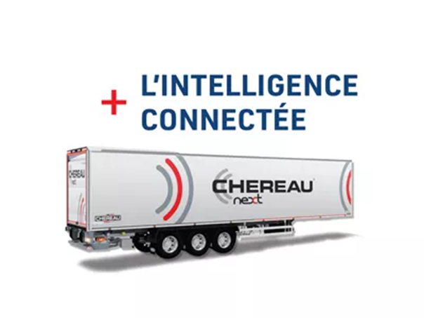 La  semi-remorque Chereau connectée, primée à Solutrans depuis 2017